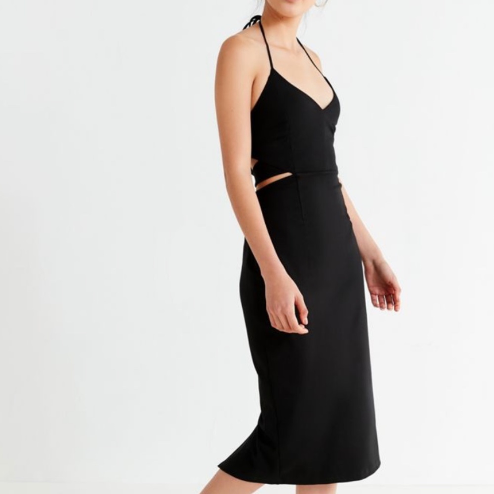 UO Halter Bodycon Midi Dress with Cut-Outs  NWOT